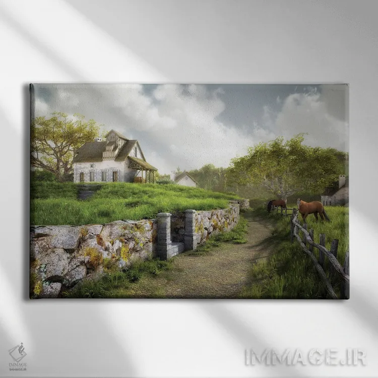 تابلو جادهٔ روستایی اثر سینتیا دکر - نمای روبهرو روی دیوار