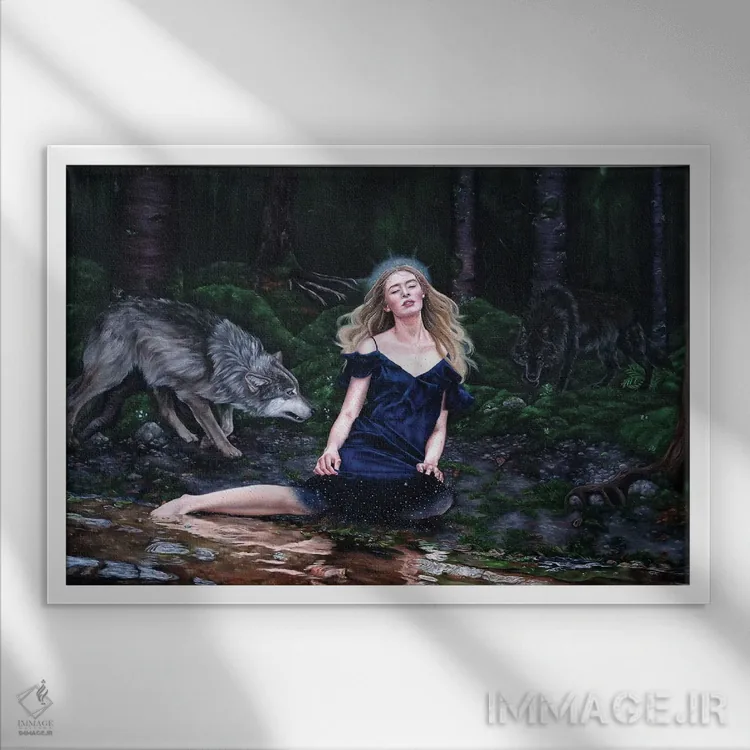 تابلو تسلیم اثر کریستینا ریجوی - نمای قابدار سفید