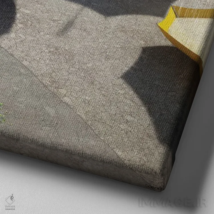 تابلو بارش شدید اثر سینتیا دکر - نمای نزدیک بافت بوم