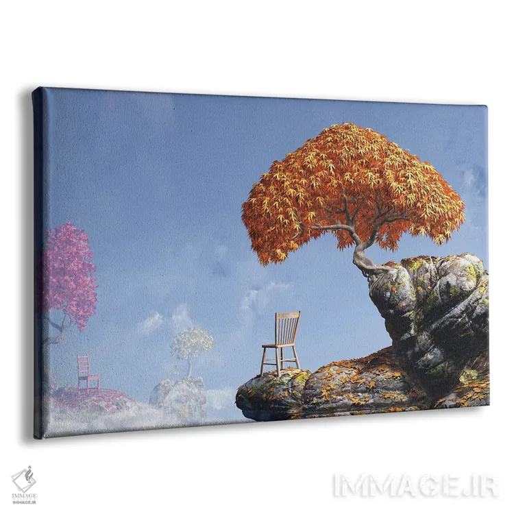 تابلو تماشاگران برگها (سفر پاییزی) اثر سینتیا دکر - نمای پرسپکتیو محصول