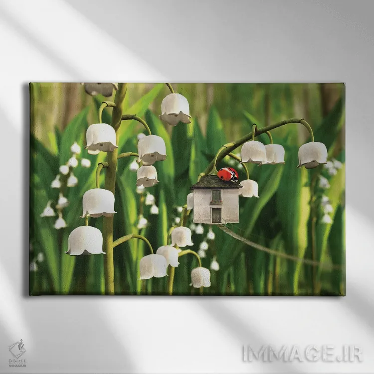 تابلو موگه (زنبق دره، نوع گل) اثر سینتیا دکر - نمای روبهرو روی دیوار