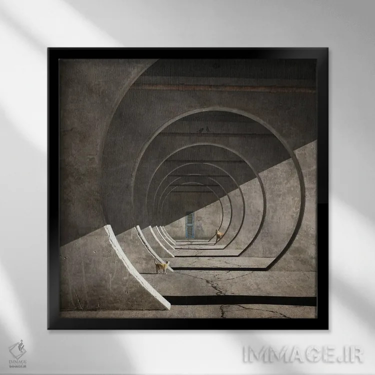 تابلو قایمموشک اثر سینتیا دکر - نمای قابدار مشکی