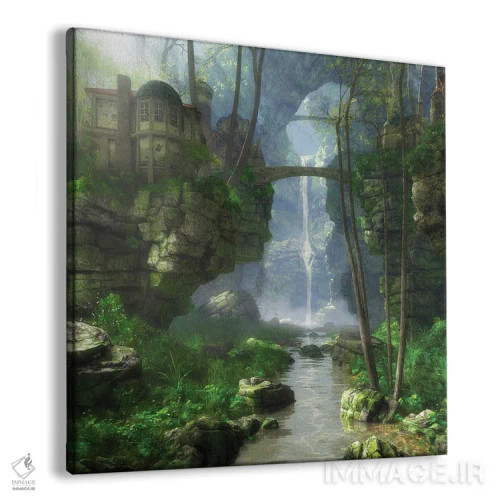 تابلو درهٔ مهآلود اثر سینتیا دکر - نمای پرسپکتیو محصول