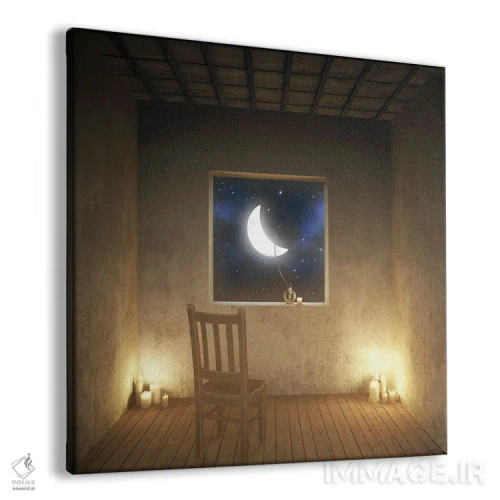 تابلو اتاق با منظره (شب) اثر سینتیا دکر - نمای پرسپکتیو محصول