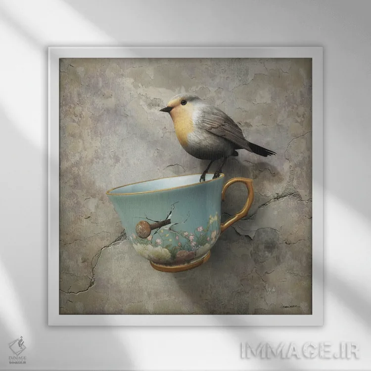 تابلو شکنندگی اثر سینتیا دکر - نمای قابدار سفید