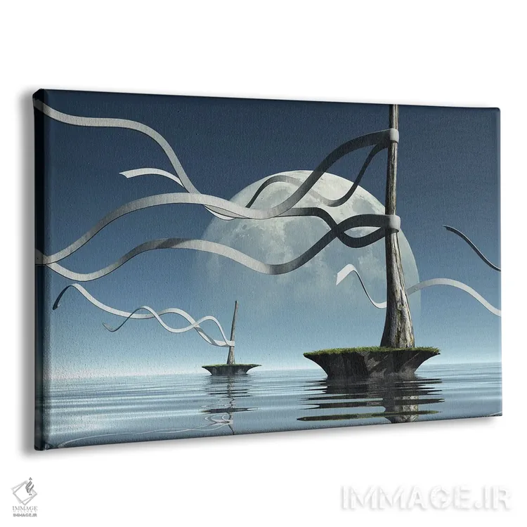 تابلو جزایر روبانی اثر سینتیا دکر - نمای پرسپکتیو محصول