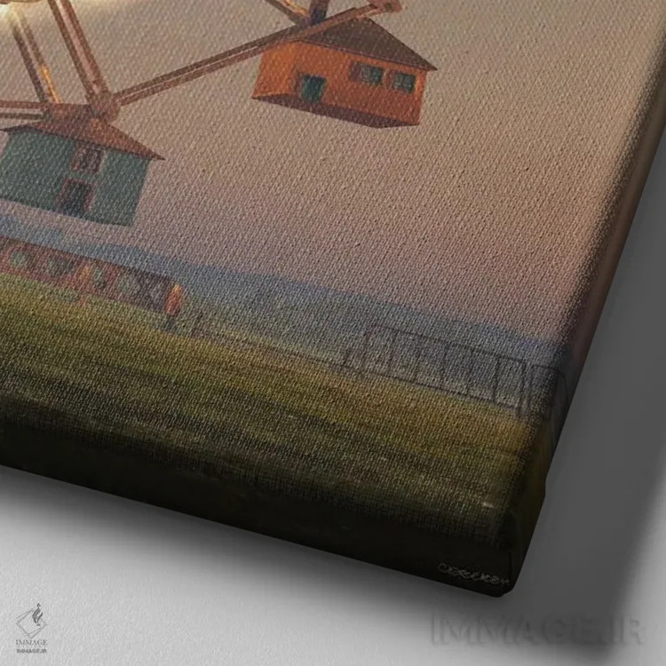 تابلو روز اسبابکشی اثر سینتیا دکر - نمای نزدیک بافت بوم