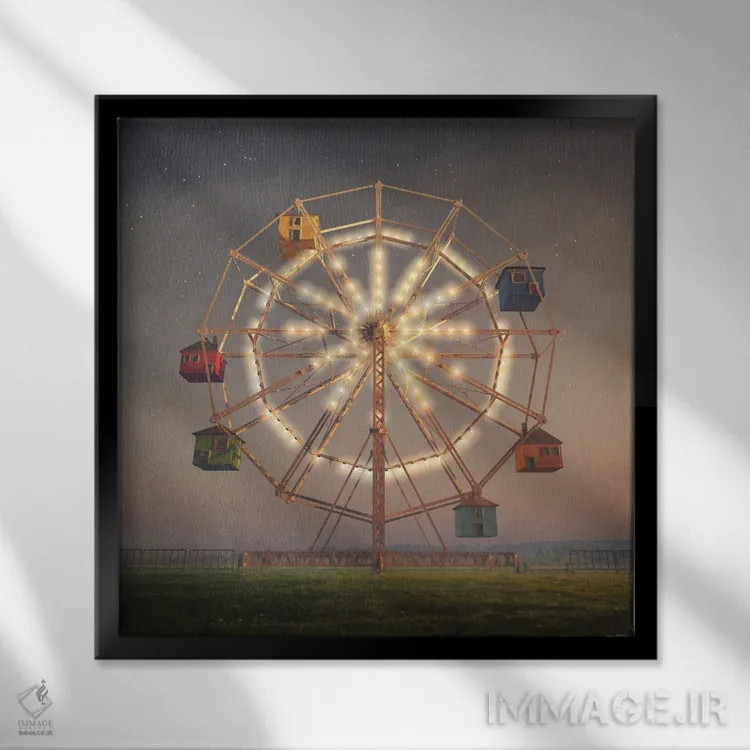 تابلو روز اسبابکشی اثر سینتیا دکر - نمای قابدار مشکی