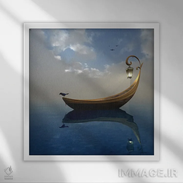 تابلو خودشیفتگی اثر سینتیا دکر - نمای قابدار سفید