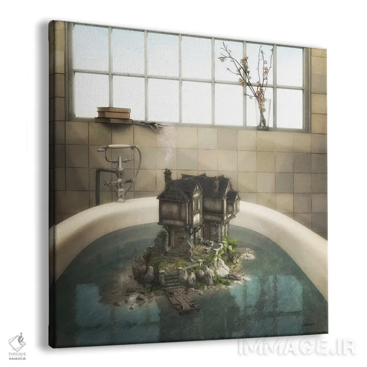 تابلو حمام اثر سینتیا دکر - نمای پرسپکتیو محصول