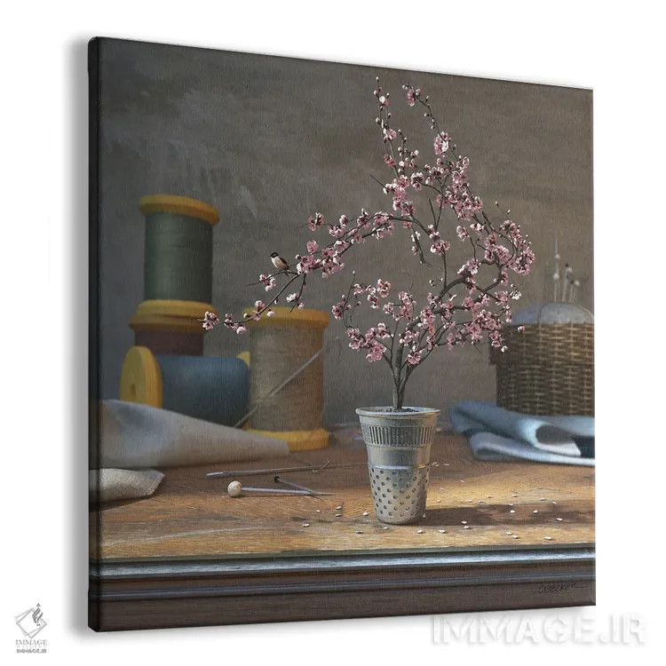 تابلو خیلی ریز دوزی شده اثر سینتیا دکر - نمای پرسپکتیو محصول