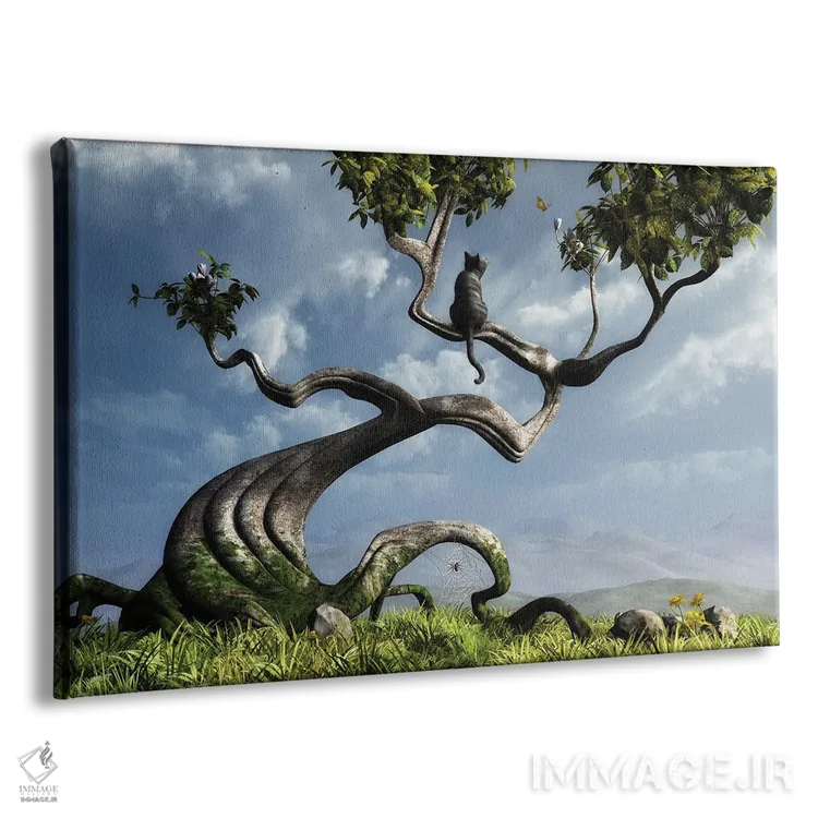 تابلو درخت نشسته اثر سینتیا دکر - نمای پرسپکتیو محصول