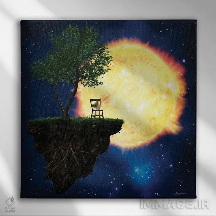 تابلو فاصلهٔ ایمن اثر سینتیا دکر - نمای روبهرو روی دیوار