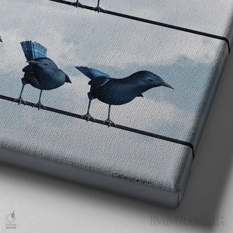 تابلو خودنمایی اثر سینتیا دکر - نمای نزدیک بافت بوم