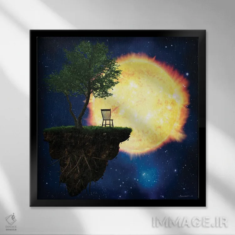 تابلو فاصلهٔ ایمن اثر سینتیا دکر - نمای قابدار مشکی