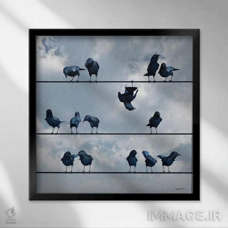 تابلو خودنمایی اثر سینتیا دکر - نمای قابدار مشکی