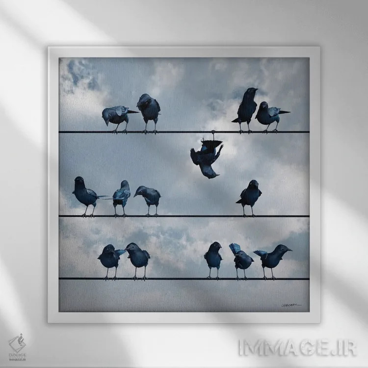 تابلو خودنمایی اثر سینتیا دکر - نمای قابدار سفید