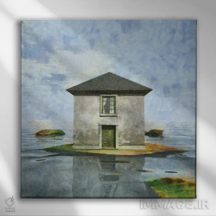 تابلو خانهٔ کوچک یک اثر سینتیا دکر - نمای روبهرو روی دیوار