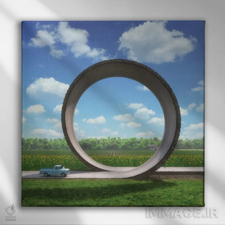 تابلو حیرتزده شدن اثر سینتیا دکر - نمای روبهرو روی دیوار