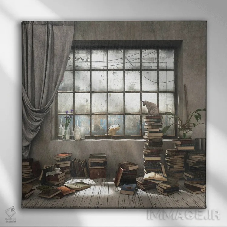 تابلو درونگرا اثر سینتیا دکر - نمای روبهرو روی دیوار