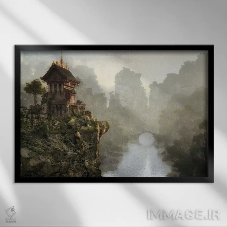 تابلو هزار پل اثر سینتیا دکر - نمای قابدار مشکی