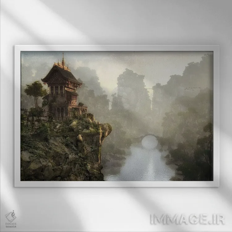 تابلو هزار پل اثر سینتیا دکر - نمای قابدار سفید