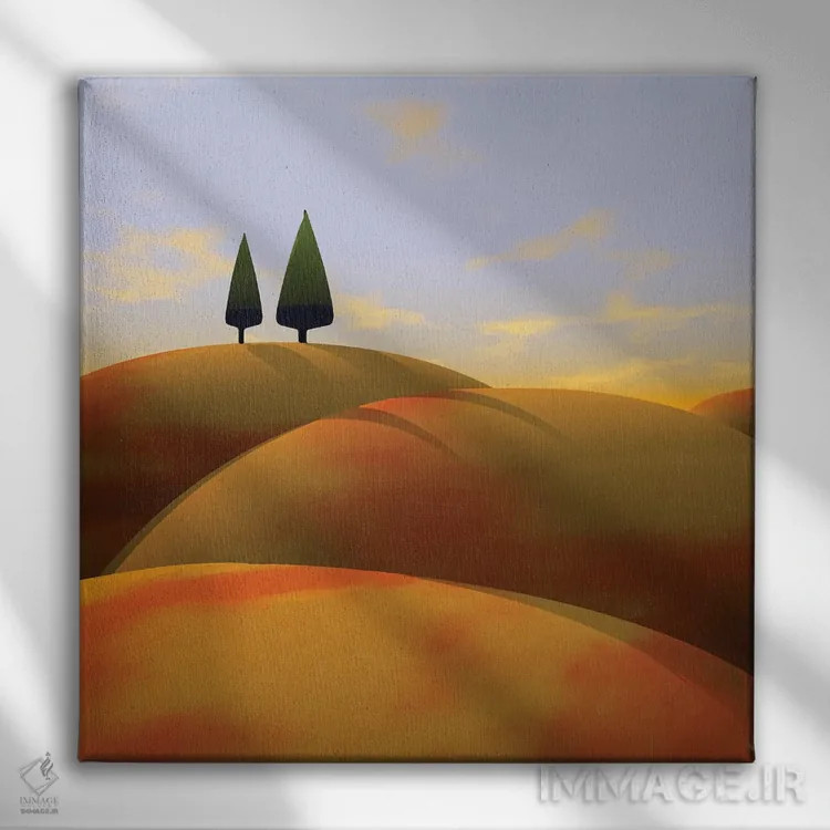 تابلو توسکانا یک اثر سینتیا دکر - نمای روبهرو روی دیوار