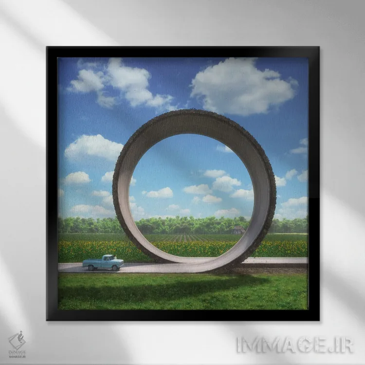 تابلو حیرتزده شدن اثر سینتیا دکر - نمای قابدار مشکی