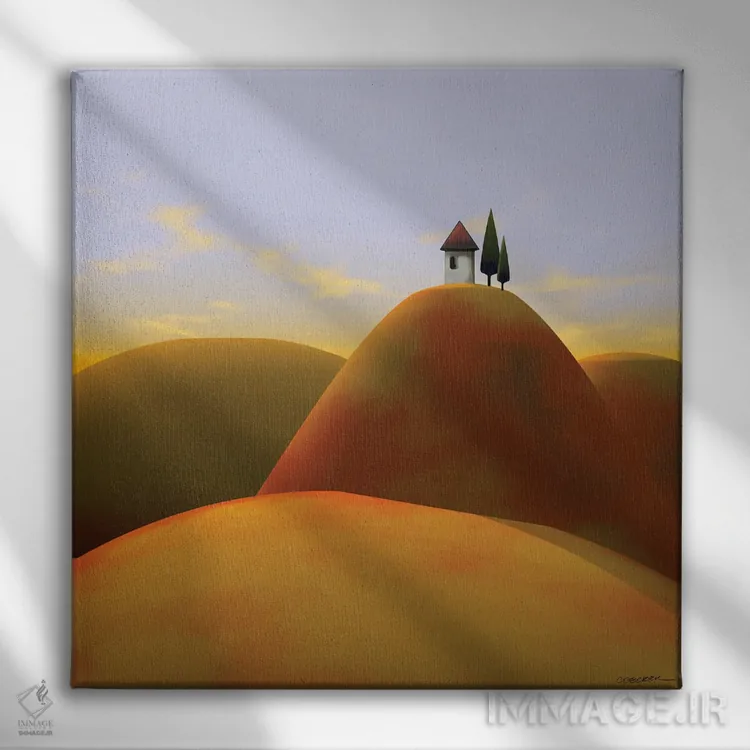 تابلو توسکانا دو اثر سینتیا دکر - نمای روبهرو روی دیوار