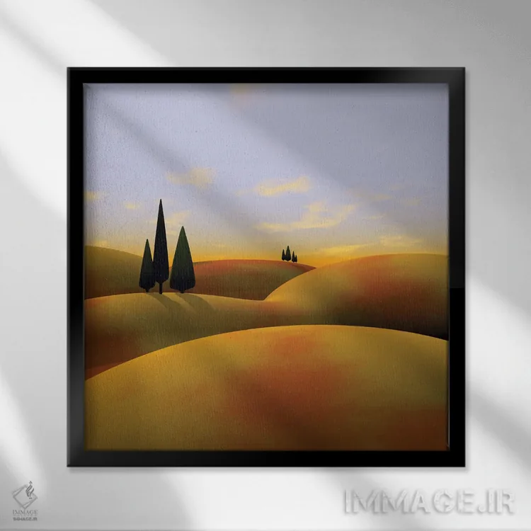 تابلو توسکانا سه اثر سینتیا دکر - نمای قابدار مشکی