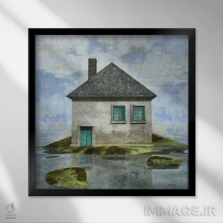 تابلو خانهٔ کوچک دو اثر سینتیا دکر - نمای قابدار مشکی