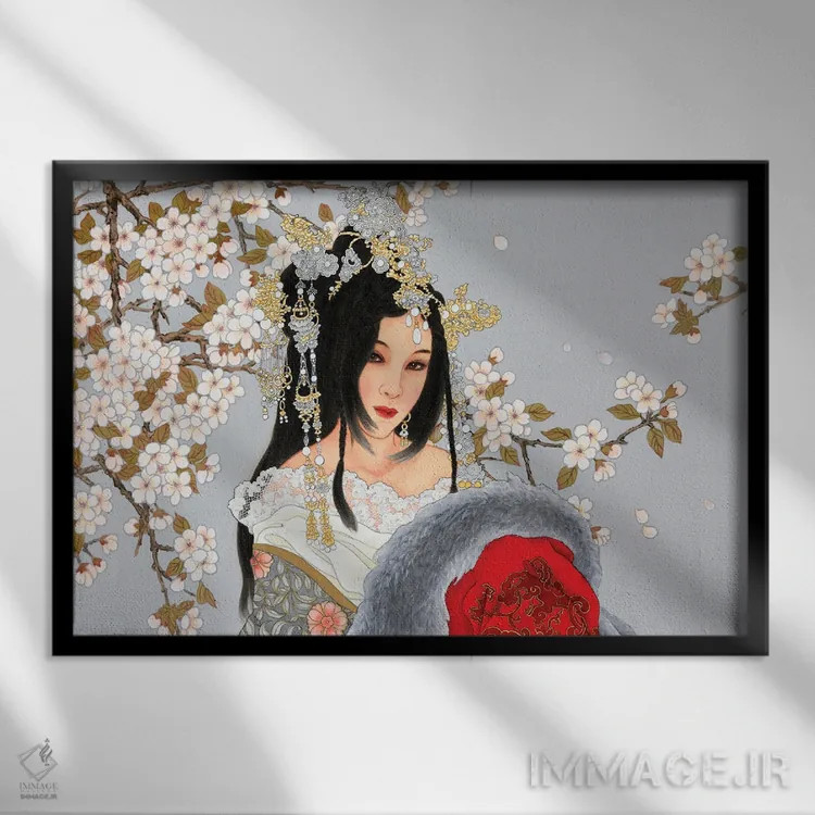 تابلو جاذبه اثر کارولین آر یانگ - نمای قابدار مشکی