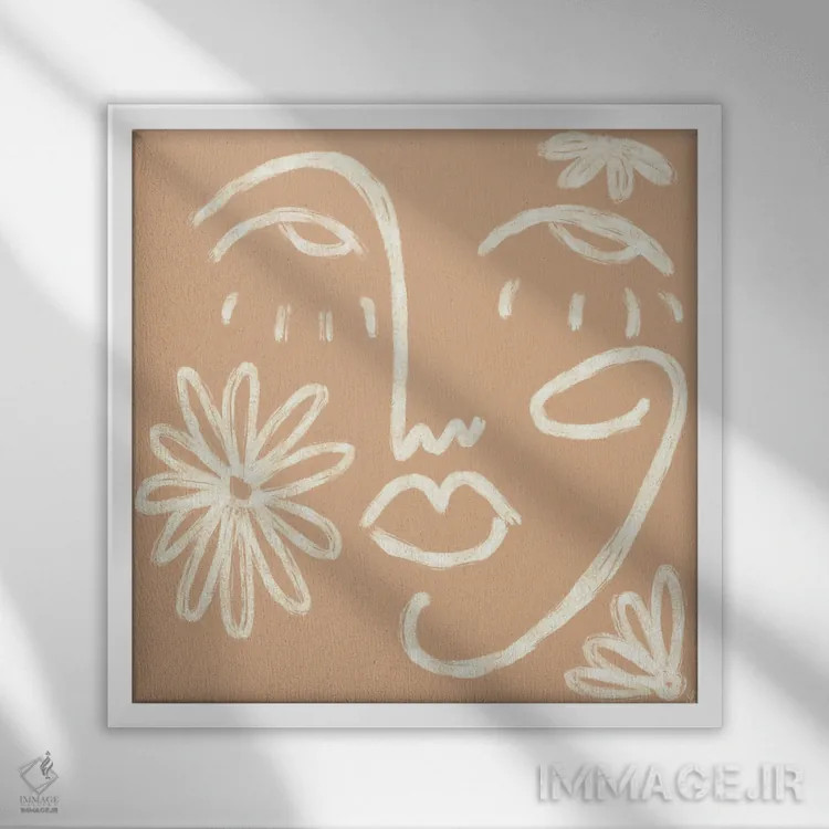 تابلو گیاهان (فلورا) اثر کروموآی - نمای قابدار سفید