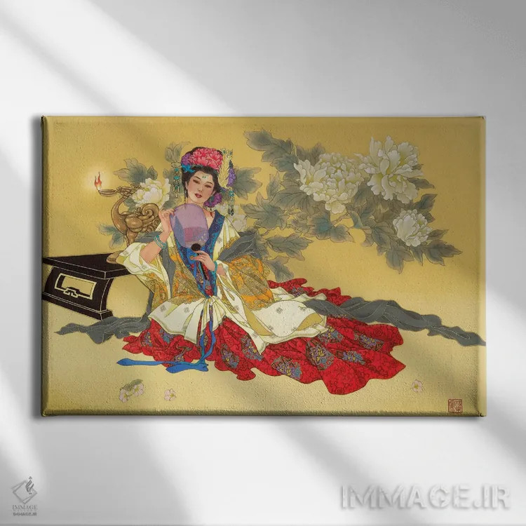 تابلو بانوی عشوهگر اثر کارولین آر یانگ - نمای روبهرو روی دیوار