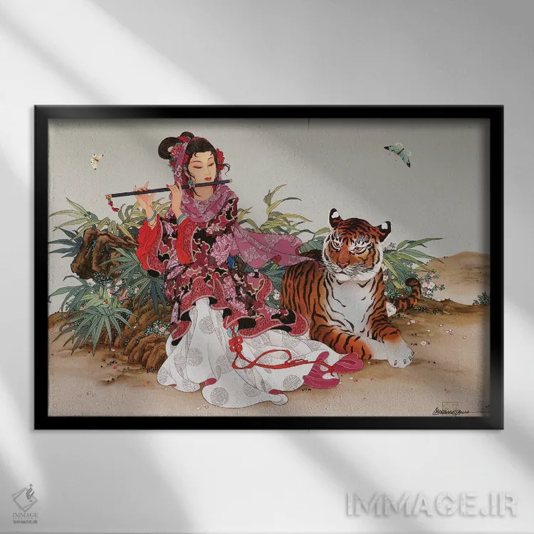 تابلو آواز جاودان اثر کارولین آر یانگ - نمای قابدار مشکی