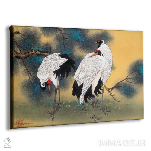 تابلو درناهای صبحگاهی اثر کارولین آر یانگ - نمای پرسپکتیو محصول