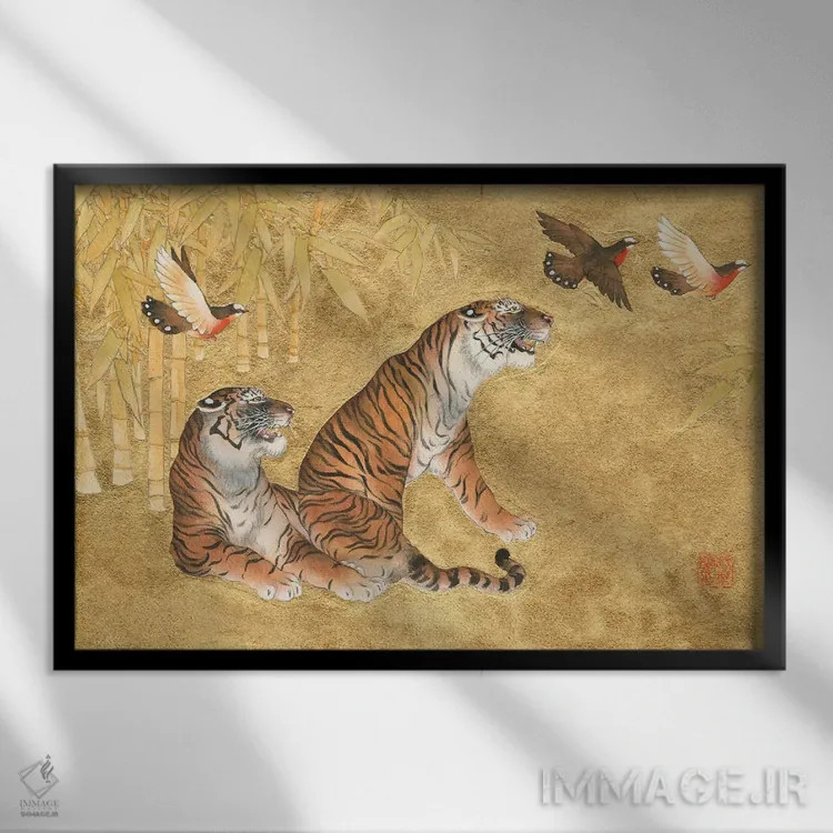 تابلو لحظهٔ آرامش اثر کارولین آر یانگ - نمای قابدار مشکی