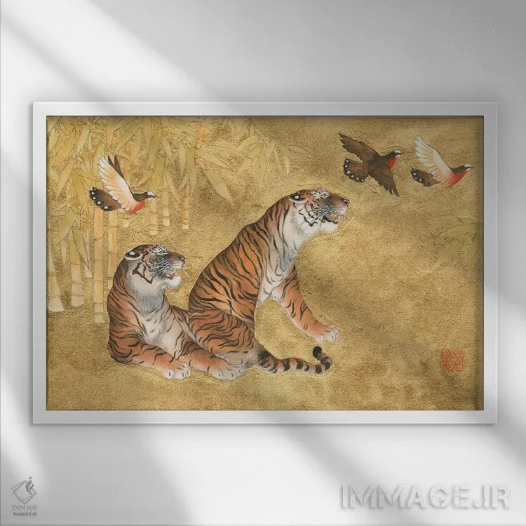 تابلو لحظهٔ آرامش اثر کارولین آر یانگ - نمای قابدار سفید