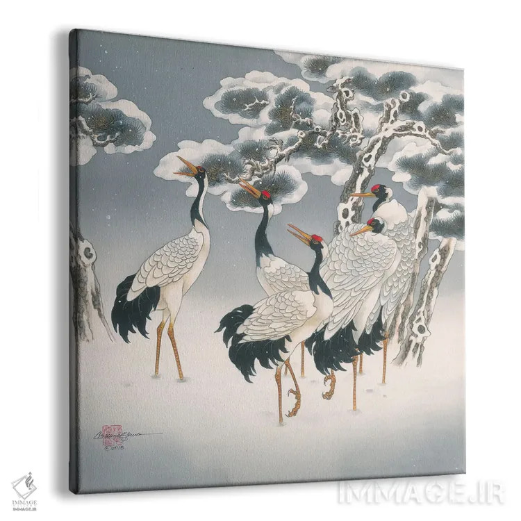 تابلو انتظار در برف اثر کارولین آر یانگ - نمای پرسپکتیو محصول