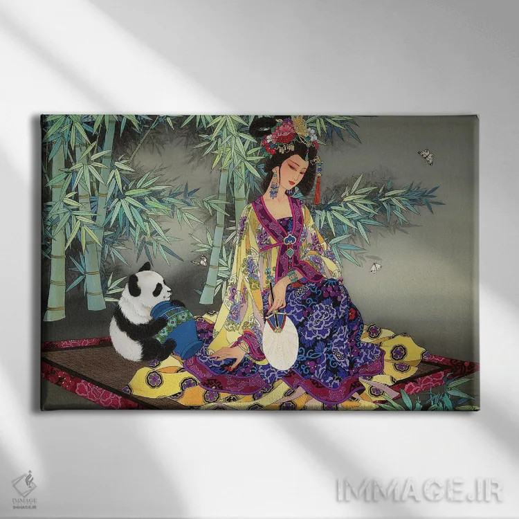 تابلو رازهای جنگل بامبو اثر کارولین آر یانگ - نمای روبهرو روی دیوار