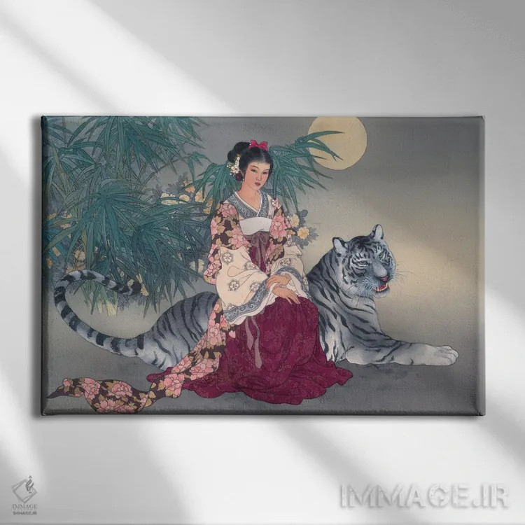 تابلو سفر معنوی اثر کارولین آر یانگ - نمای روبهرو روی دیوار