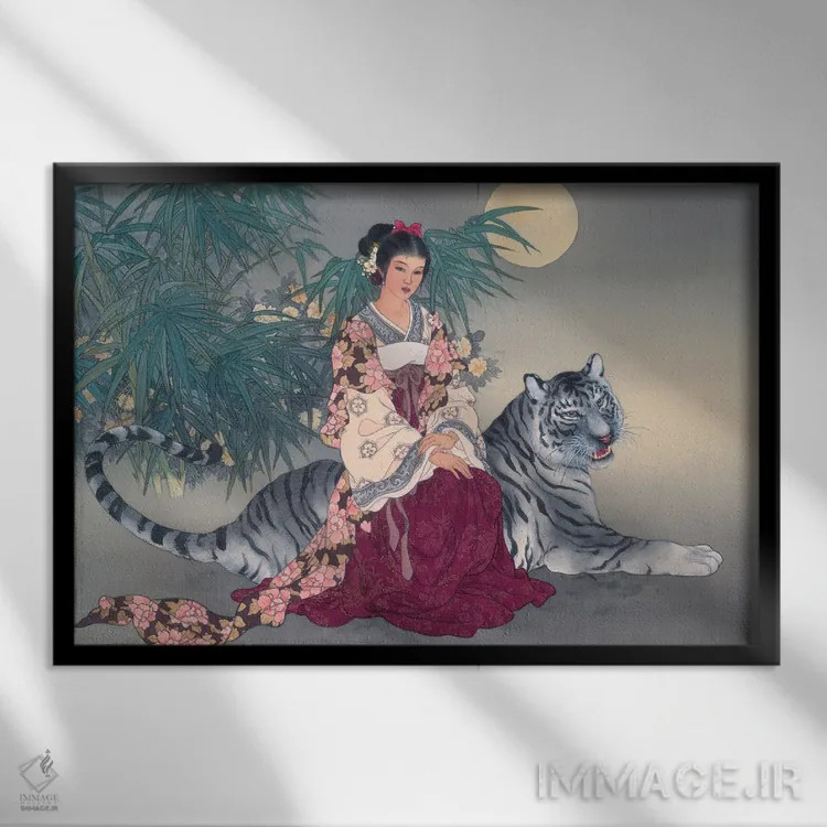 تابلو سفر معنوی اثر کارولین آر یانگ - نمای قابدار مشکی