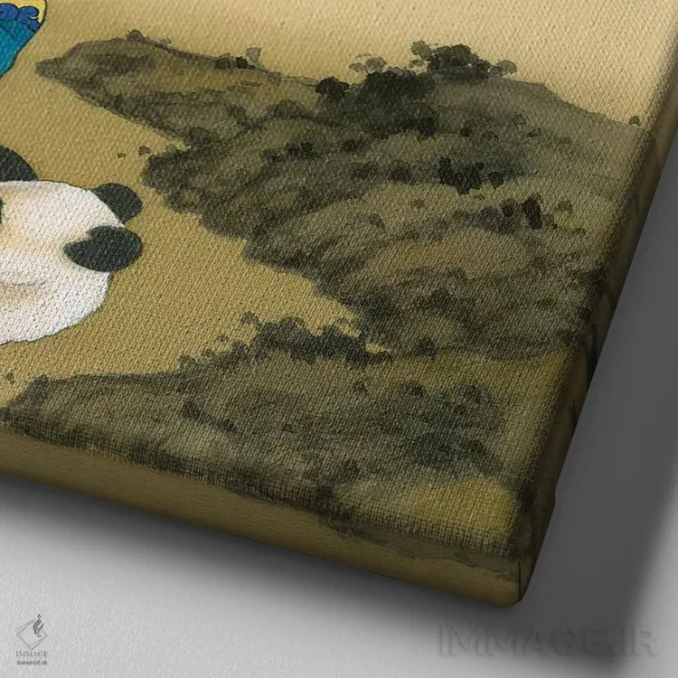 تابلو درهٔ ولوُنگ (چین) اثر کارولین آر یانگ - نمای نزدیک بافت بوم