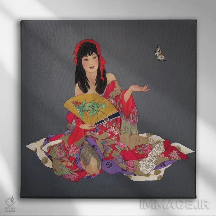 تابلو ققنوس برمیخیزد اثر کارولین آر یانگ - نمای روبهرو روی دیوار