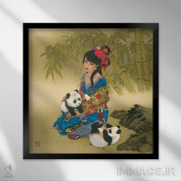 تابلو درهٔ ولوُنگ (چین) اثر کارولین آر یانگ - نمای قابدار مشکی