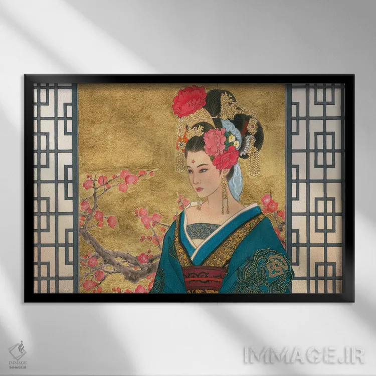 تابلو دوستداشتنیترین اثر کارولین آر یانگ - نمای قابدار مشکی