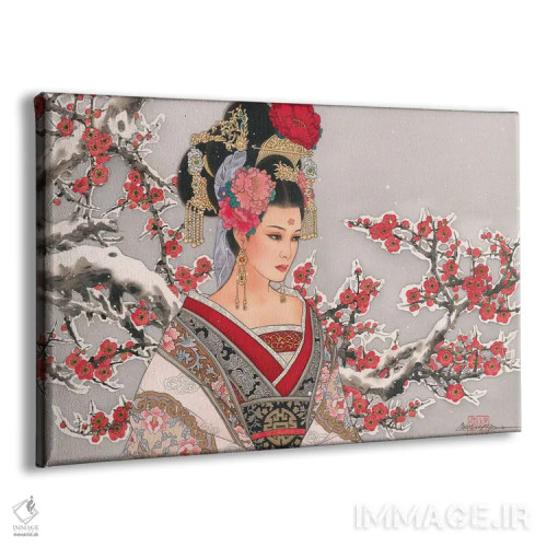 تابلو شکوفهها در برف اثر کارولین آر یانگ - نمای پرسپکتیو محصول