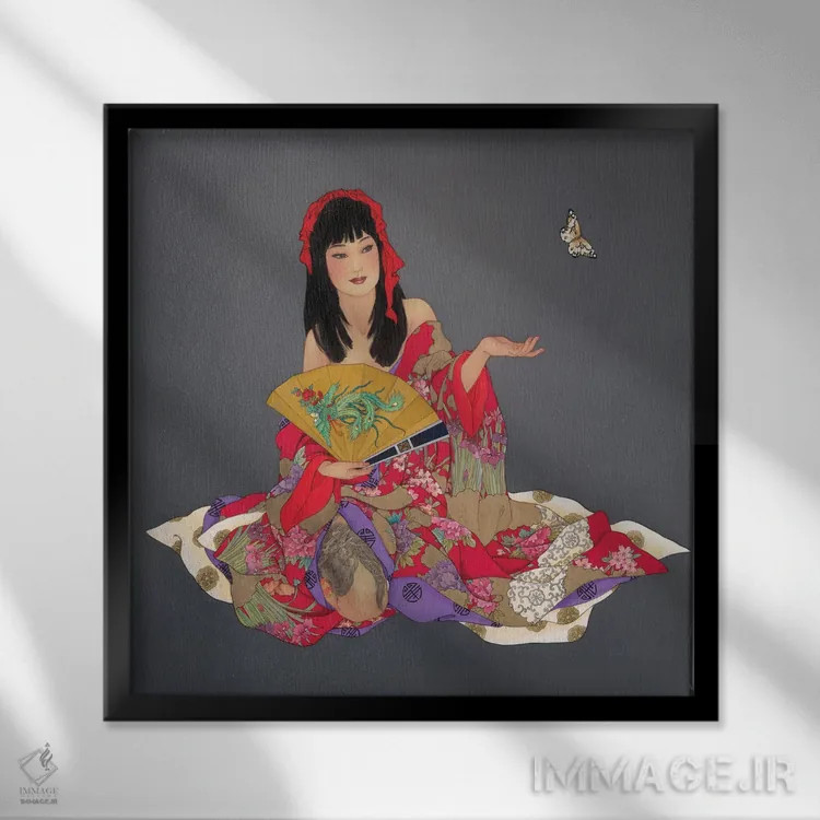 تابلو ققنوس برمیخیزد اثر کارولین آر یانگ - نمای قابدار مشکی