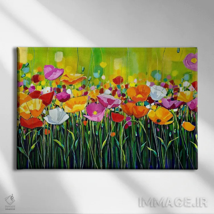 تابلو عصر در باغ اثر سیندی کافمن - نمای روبهرو روی دیوار