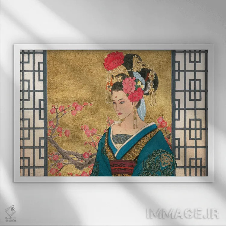 تابلو دوستداشتنیترین اثر کارولین آر یانگ - نمای قابدار سفید